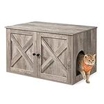 FEANDREA Cat Litter Box Enclosure, Litter Box Furniture Hidden, Indoor Cat House, End Table UPCL002G01