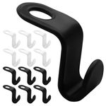 Sinofort 120Pcs Coat Hanger Connector Hooks Drop Connecting Hanger Hook Multi-Layer Stackable Hanger Extender Clips for Closet Wardrobe Organiser Space Saving,White,Black