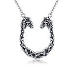VENACOLY Horseshoe Necklace Sterling Silver Celtic Horseshoe Pendant Horseshoe Jewellery Gifts For Women