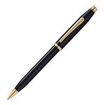 Cross Century II Black Lacquer/23KT Gold Plate Ballpoint Pen (412WG-1)