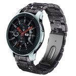 SPINYE Band Compatible for Galaxy Watch 46mm, 22mm Colorful Resin with Metal Buckle Replacement Strap for Samsung Gear Frontier/Classic/Huawei Watch GT2 46mm Women Men, if Applicable (Black)