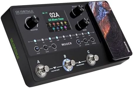 MOOER GE150 Plus Li Portable Multi Effects Pedal Battery-Powered Looper Three Footswitches Drum Machine with Expression, IR Loader, Preamp Pedal for Guitar and Bass