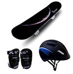 jaspo Wooden Horizon 27" Junior Skateboard (Skateboard +Helmet +Elbow) Combo for Age Group 8 Years and Above - Eco