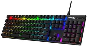 HyperX Alloy Origins - Mechanical Gaming Keyboard, RGB, HyperX Blue Switches, Compact, Portable, Durable Aluminum Body, Adjustable Feet, Advance Customization, HyperX NGENUITY Software, Onboard Memory