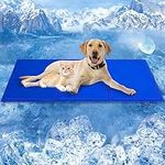 Cooling Mat, Pet Cool Mat for Dogs with Self Cooling Gel, Non-Toxic Activated Gel Pad for Crates, Dog Kennels, Beds (L-36x20in)