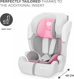 Kinderkraft Comfort UP Car Seat – Pink, Adjustable Child Safety Seat