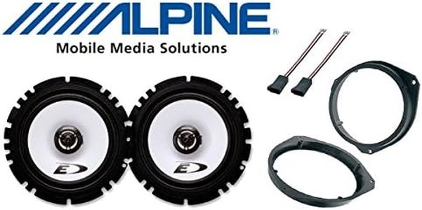 Kit 2 Casse coassiali Per fiat grande punto Qualità Con Adattatori E Supporti Altoparlanti Alpine Predisposizione Anteriore
