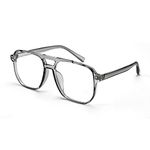 FEISEDY Blue Light Blocking Glasses Fake Nerd Clear Square Computer Lightweight Aviator Glasses Frame Oversized B2866