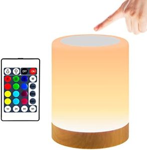 JOPHEK Lamparas 13 Colores Regulable LED, Lampara Regulable Táctil Para Dormitorio con 3 Modos de Función de Temporizador, LED Luz Nocturna Infantil para Dormitorio Salón Sala de Estar Infantil