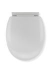 Croydex Hygiene 'N' Clean Anti-Bacterial Toilet Seat Soft Close, Bottom Fix, Resilient Polypropylene Toilet Seat, Universal Adjustable Hinges, White, Oval