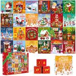 D-FantiX Puzzle Advent Calendar, Christmas Jigsaw Puzzles 24 Days Countdown Calendars for Kids, Boys, Girls, Teens, 1008 Pieces Advent Calendar Puzzle 2024 for Adult, Christmas Decorations Gift