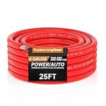 4 Gauge Red 25ft Power/Ground Wire-
