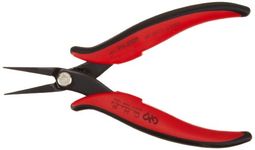 Hakko CHP PN-2006 Long-Nose Pliers, Pointed Nose, Flat Outside Edge, Smooth Jaws, 32mm Jaw Length, 1.2mm Nose Width, 3mm Thick Steel