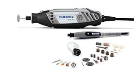 Dremel 3000-2/25 Rotary Tool Kit Includes Flex Shaft, Shield Attachment – Shaping, Smoothing, Carving, Sculpting Tool – Ideal for Cosplay Costume Design & Prop Making, Grey