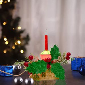 1 Light Traditional Bubble Window Candle Lamps, Christmas Bubble Lights with 2 Multicolor Bubble Light(1 Spare), 5 W Bubble Light Centerpiece for Christmas, Holiday, Restaurants, Table, Party Decor