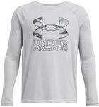 Under Armour Boys' Tech Hybrid Print Fill Long Sleeve, (013) Mod Gray/Mod Gray/Black, Large