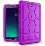 Poetic TurtleSkin Galaxy Tab S3 9.7 Rugged Case with Heavy Duty Protection Silicone and Sound-Amplification Feature for Samsung Galaxy Tab S3 9.7 Purple