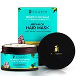 PILGRIM Korean Argan Oil Hair Mask for dry & frizzy hair with White Lotus and Camellia | Hair Mask for smoothening hair, deep conditioning and hair fall control | For Men & Women | 200ml