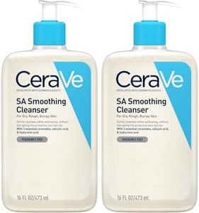CeraVe SA Smoothing Cleanser Duo Pack – With Salicylic Acid, Hyaluronic Acid & Ceramides – Exfoliating Face & Body Wash for Dry, Rough & Bumpy Skin 473ml x 2