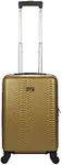 Bioworld Rachel Roy 20 Gold Snakeskin Hard Cover Carry-On Luggage