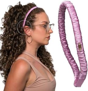 Curlfriend Collective Lilac Comfort Curve Silk Headband – Luxury 100% Mulberry Silk Hair Accessory, No-Headache Design, Anti-Frizz, Elegant Non-Slip Headband for Women, Stylish Everyday Look