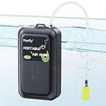 Pawfly Aquarium Air Pump 2.5 L/min Battery Powered Oxygen Pump for 20-120 L Fish Tanks Buckets Portable Silent Aerator Pump for Outdoor Fishing, Power Outage and Fish Transportation