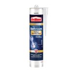 UniBond Triple Protection Anti Mould Silicone Sealant For Kitchen & Bathrooms, White Sealant Repels, Kills and Prevents Mould Growth, Long-Lasting Shower Silicone, 1x291g Cartridge