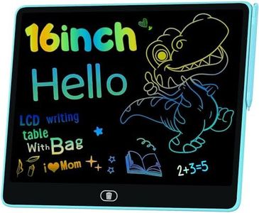 Toys for 3-8 Years Old Toddler Girl Boy, Kids Tablet 16 Inch Colorful Doodle Board, Electronic LCD Writing Tablet Drawing Pads, Easter Basket Stuffers for Kids, Travel Learning Preschool Toy Blue