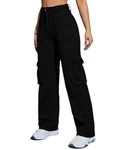 Shubh Fashion Women's Six Pocket Cargo Baggy Denim Jeans (Black, Size-34)