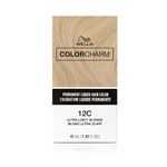 COLORCHARM Permanent Liquid Hair Color for Gray Coverage| 12C Ultra Light Blonde| 1.4 Fl oz.