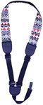Rayzm Clip-on Ukulele Strap, Bohemian Style knitting Ukulele Belt, Adjustable Cotton Neck Sling Strap for Ukulele, Button-Free Cross-Chest Uke Strap, No Screws, Hands Free