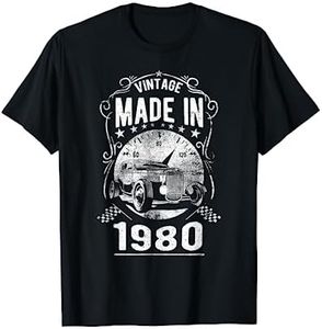 44e anniversaire cadeau chemise homme rétro voiture 1980 T-Shirt