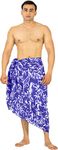 Happy Bay Men's Swimwear Beach Summer Pareo Long Sarong One Size Azure, Floral