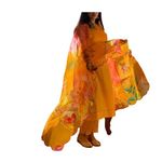 HIT'S & SID'S COUTURE Women's Printed Cotton Ethnic Wear Round Neck 3/4 Sleeve Latest Kurti Salwar & Dupatta Set (S_T_24062025-Mustard-Large)