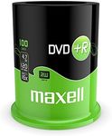 Maxell DVD+R 4.7 GB 16X 120 Min Video - Matt Silver (100 Disk - Spindle)