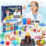 70+ Science Lab Experiments Kit for Kids Age 4-6-8-12 Educational STEM Toys Gifts for Boys Girls,Chemistry Set, Crystal Growing, Erupting Volcano, Color Learning Activities Scientific Tools Toys