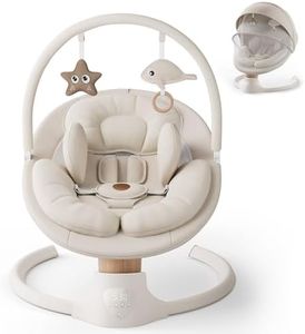 Baby Swings for Infants, FasonBaby Electric Baby Swing with Bluetooth Music | Infant Swing with 5 Speeds, 10 Preset Melodies and Remote Control, Portable Baby Swing for Indoor and Outdoor