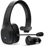 LDAS Trucker Bluetooth Headset V5.2, Wireless Over-Ear with Mute and AI Noise Cancelling for Cell Phones, Microphone Bluetooth headphones with Charger for Truck Driver, Home Office, Phone and Computer