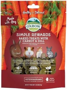 Oxbow Simple Rewards Baked Treats with Carrot, Dill, and Hay for Rabbits, Guinea Pigs, Chinchillas, and Small Pets, 3 Ounce (Pack of 1)