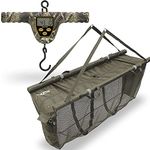 NGT XPR Floating Weighing Sling Carp Fishing & Stink Bag with Digital 110lb/50kg LCD T-Bar Camo Scale