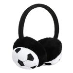 CLOTHERA Kid's Football Winter Warm Earmuffs (pack of 1) (Black and White)