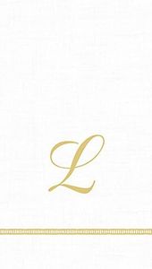 Entertaining with Caspari Monogram Initial L Paper Guest Napkins, Pack of 15