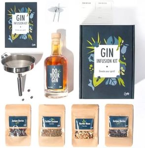 Gin Infusion Kit by Craftly | Natural Botanicals for Homemade Cocktails | Cocktail Making Kit | Birthday Gifts for Him & Her | Gifts for Men & Women | Includes Spices & Bottle