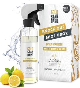 Natural Shoe Deodorizer Spray & Odor Eliminator - 1 Pack 6 Oz Refreshing & Long Lasting Fresh Citrus Burst Shoe Spray - Footwear Freshener for Sneakers, Boots, and Athletic Shoes