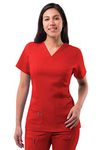 Adar Pro Scrubs for Women - Elevated V-Neck Scrub Top - P4212 - Apple - S