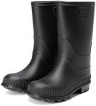DREAM PAIRS Kids Waterproof Outdoor Rain Boots,All Black,3 Little Kid