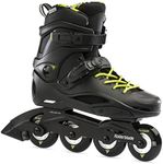 Rollerblade RB Cruiser Unisex Adult Fitness Inline Skate, Black/Neon Yellow, Urban Performance Inline Skates