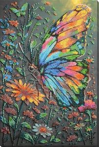 Wizardi Main Bead Embroidery Kit - Shades of Summer. Colorful Beads, Beading Needles. DIY Kit. Embroidery for Beginners. Home Decor. AB-947 Abris Art