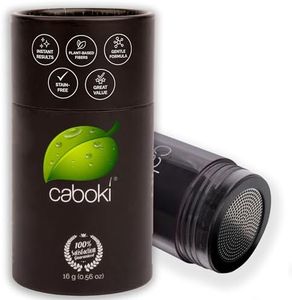 Caboki All-Natural, Plant-Based Hair Building Fiber. Hair Loss Concealer. Covers Bald Spot and Thinning Hair. (16G, 40-Day Supply) (Salt & Pepper - Dark)