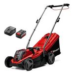Einhell Cordless Lawnmower with Battery and Charger 18V Power X-Change, 33cm Cutting Width, Brushless Motor, 30L Grass Box, 5 Cutting Heights GE-CM 18/33 Li Battery Lawn Mower